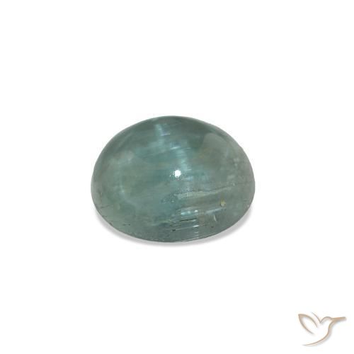 Tourmaline Vert grisâtre profond naturelle Coupe roude, 0.81 ct, Transparent