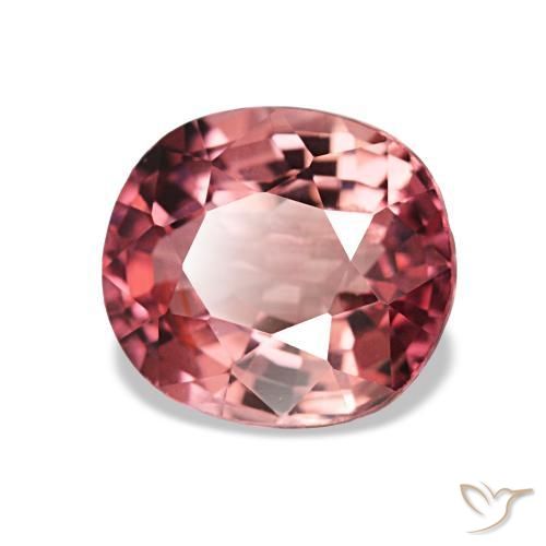 Tourmaline rose naturelle coupe ovale, 1,43 ct, VS