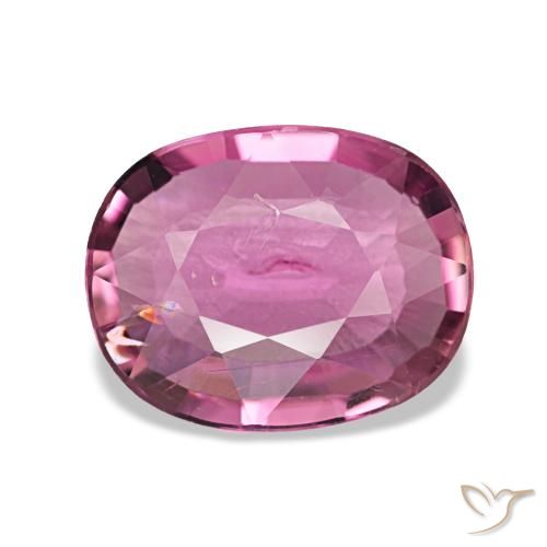 Tourmaline pourpre naturelle coupe ovale, 1,45 ct, VS