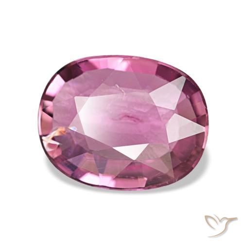 Tourmaline pourpre naturelle coupe ovale, 1,45 ct, VS
