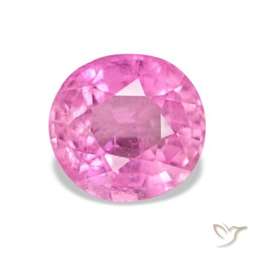 Tourmaline pourpre naturelle coupe ovale, 1,35 ct, VS-SI