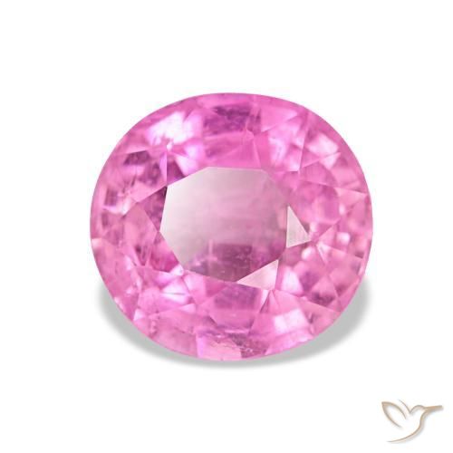 Tourmaline pourpre naturelle coupe ovale, 1,35 ct, VS-SI