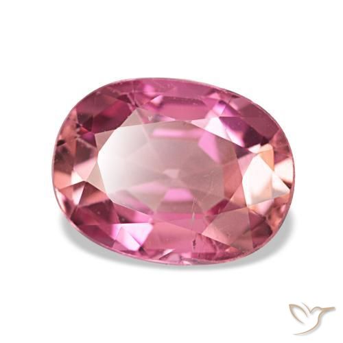 Tourmaline rose naturelle coupe ovale, 1,58 ct, VS-SI
