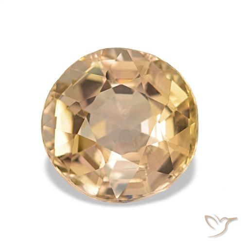 Tourmaline doré naturelle coupe roude, 2,03 ct, VS