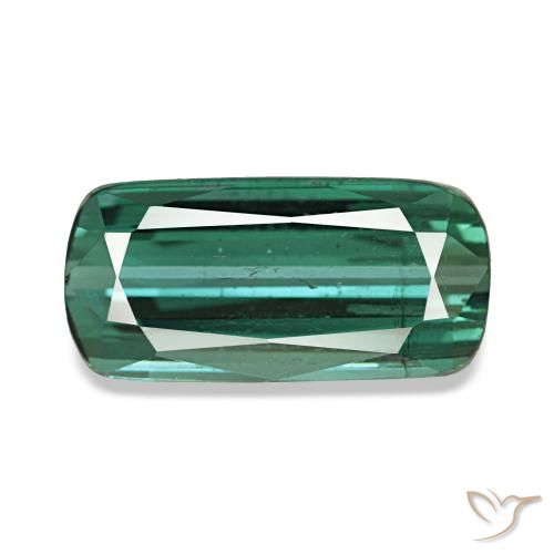 Tourmaline vert naturelle coupe coussin, 1,88 ct, SI