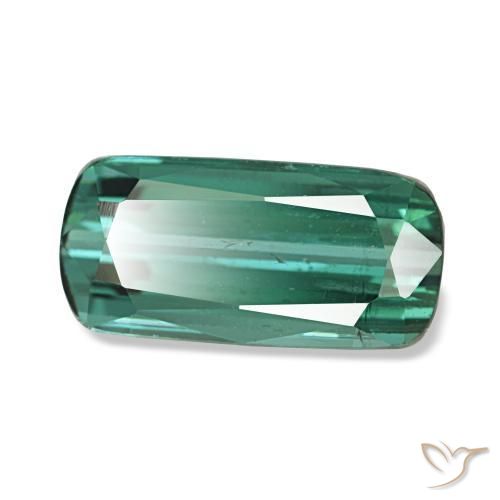 Tourmaline vert naturelle coupe coussin, 1,88 ct, SI