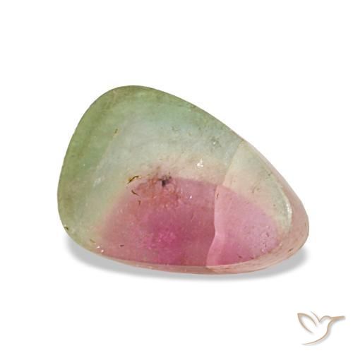 Tourmaline multicolore naturelle trillion, 2,56 ct, transparent
