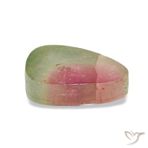 Tourmaline multicolore naturelle trillion, 2,56 ct, transparent