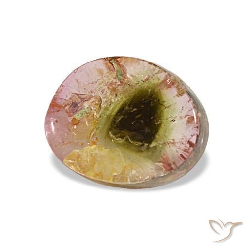 Tourmaline multicolore naturelle forme fantaisie, 1,80 ct, transparent