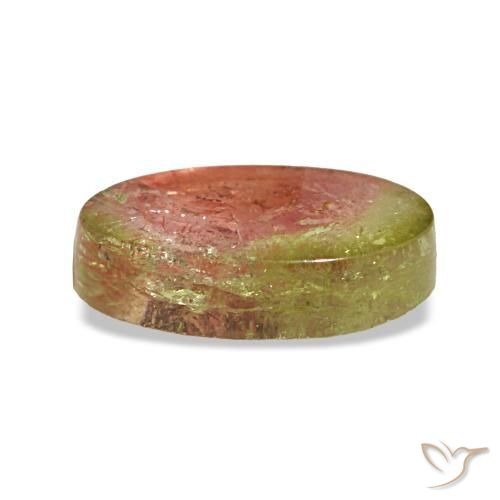 Tourmaline multicolore naturelle coupe ovale, 1,74 ct, transparent