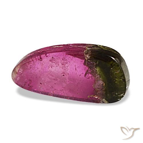 Tourmaline multicolore naturelle forme fantaisie, 4,39 ct, transparent