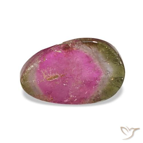Tourmaline multicolore naturelle forme fantaisie, 2,98 ct, transparent
