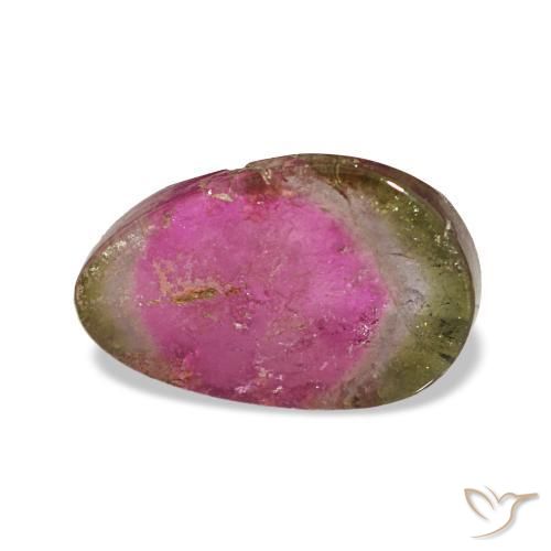 Tourmaline multicolore naturelle forme fantaisie, 2,98 ct, transparent