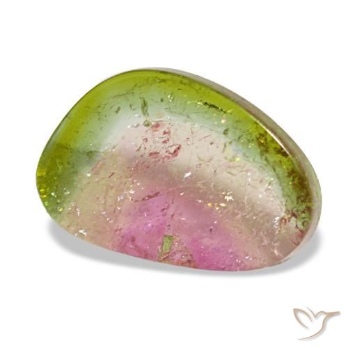 Tourmaline multicolore naturelle forme fantaisie, 1,75 ct, transparent