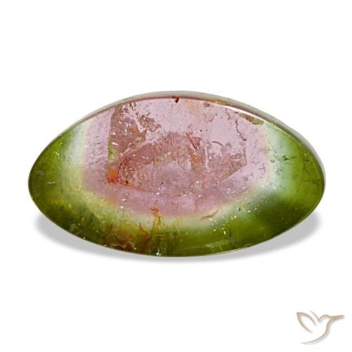 Tourmaline multicolore de 3,34 ct, fantaisie, transparent