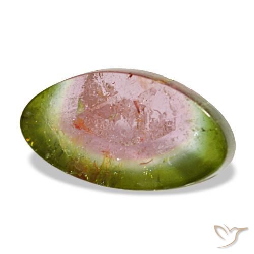 Tourmaline multicolore naturelle forme fantaisie, 3,34 ct, transparent