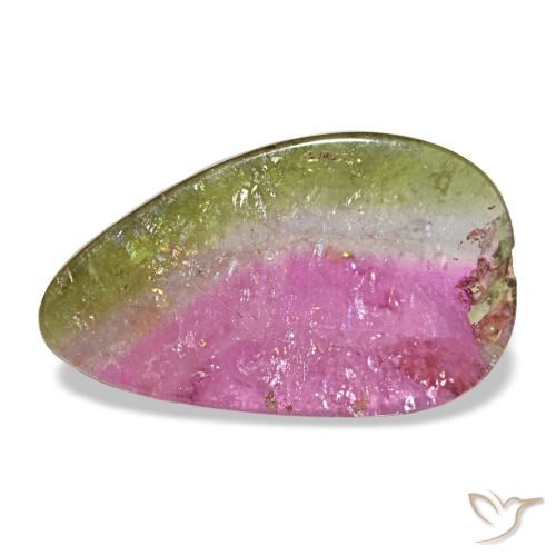 Tourmaline multicolore naturelle forme fantaisie, 1,72 ct, transparent