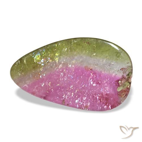 Tourmaline multicolore naturelle forme fantaisie, 1,72 ct, transparent
