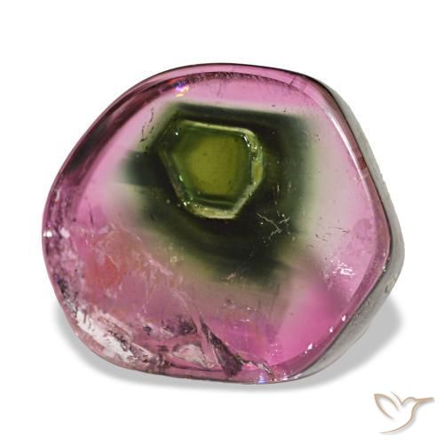 Tourmaline multicolore naturelle forme fantaisie, 4,77 ct, transparent