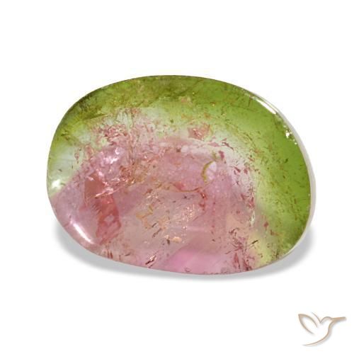 Tourmaline multicolore naturelle forme fantaisie, 1,72 ct, transparent