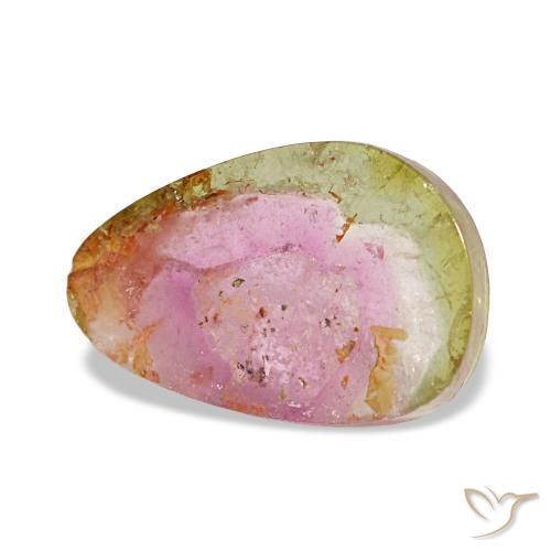 Tourmaline multicolore naturelle forme fantaisie, 3,66 ct, transparent