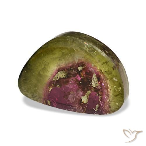Tourmaline multicolore naturelle forme fantaisie, 4,38 ct, transparent