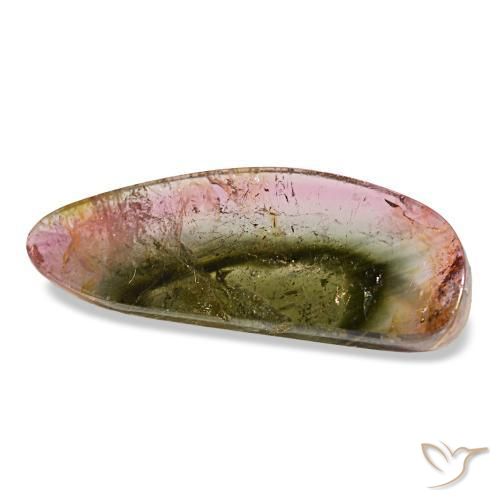 Tourmaline multicolore naturelle forme fantaisie, 10,58 ct, transparent