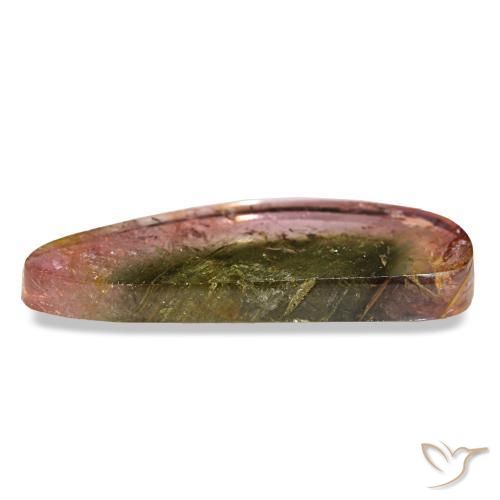 Tourmaline multicolore naturelle forme fantaisie, 10,58 ct, transparent