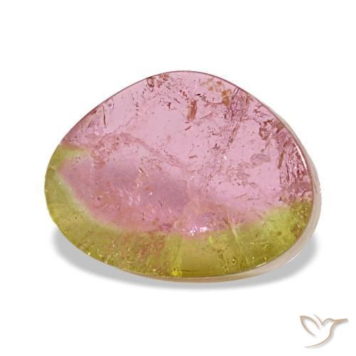 Tourmaline bicolore naturelle forme fantaisie, 3,20 ct, transparent