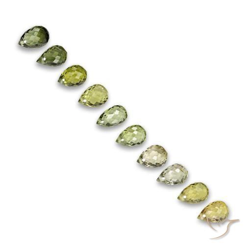 Achetez naturel 6,53ct vert tourmaline gems, briolette, en provenance mozambique chez gemselect. en stock, livraison internationale!
