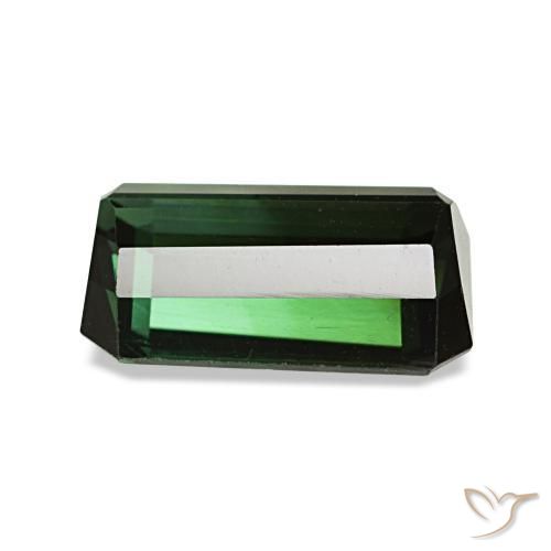 Tourmaline vert naturelle taille émeraude, 1,42 ct, VVS-VS
