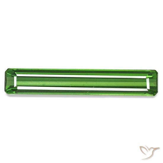 Tourmaline vert naturelle taille émeraude, 1,67 ct, VVS-VS