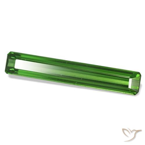 Tourmaline vert naturelle taille émeraude, 1,67 ct, VVS-VS
