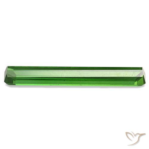 Tourmaline vert naturelle taille émeraude, 1,67 ct, VVS-VS
