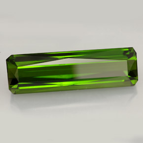 Tourmaline vert naturelle taille émeraude, 13,18 ct, VVS