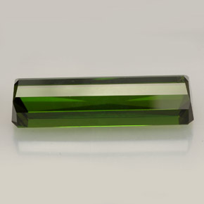 Tourmaline vert naturelle taille émeraude, 13,18 ct, VVS