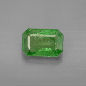 Grenat Tsavorite Vert naturelle Taille émeraude, 3.08 ct, SI