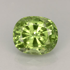 Grenat tsavorite vert naturelle coupe ovale, 4,24 ct, VS