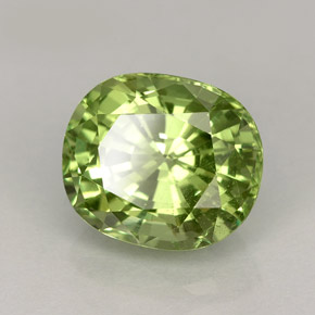 Grenat tsavorite vert naturelle coupe ovale, 4,24 ct, VS
