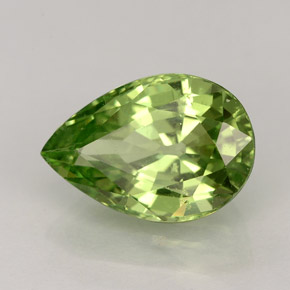 Grenat tsavorite vert naturelle en forme de poire, 4,25 ct, VVS-VS