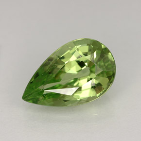 Grenat tsavorite vert naturelle en forme de poire, 4,23 ct, VVS