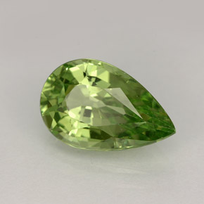 Grenat tsavorite vert naturelle en forme de poire, 4,23 ct, VVS