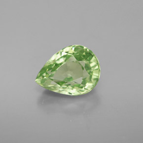 Grenat tsavorite vert naturelle en forme de poire, 2,74 ct, VS