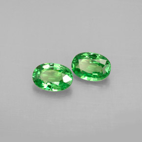 Achetez naturel ct vert grenat tsavorite gems, coupe ovale, en provenance tanzanie chez gemselect. en stock, livraison internationale!
