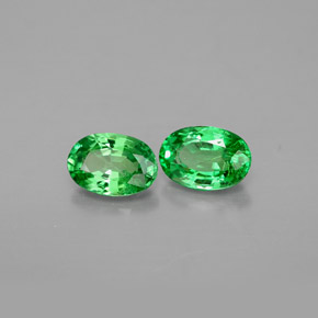 Achetez naturel ct vert grenat tsavorite gems, coupe ovale, en provenance tanzanie chez gemselect. en stock, livraison internationale!