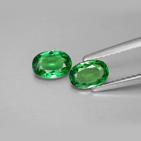 Achetez naturel ct vert grenat tsavorite gems, coupe ovale, en provenance tanzanie chez gemselect. en stock, livraison internationale!