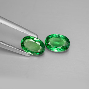 Achetez naturel ct vert grenat tsavorite gems, coupe ovale, en provenance tanzanie chez gemselect. en stock, livraison internationale!
