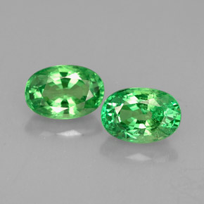 Achetez naturel ct vert grenat tsavorite gems, coupe ovale, en provenance tanzanie chez gemselect. en stock, livraison internationale!