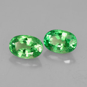Achetez naturel ct vert grenat tsavorite gems, coupe ovale, en provenance tanzanie chez gemselect. en stock, livraison internationale!