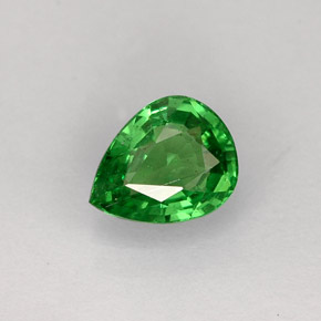 Grenat tsavorite vert naturelle en forme de poire, 0,70 ct, SI